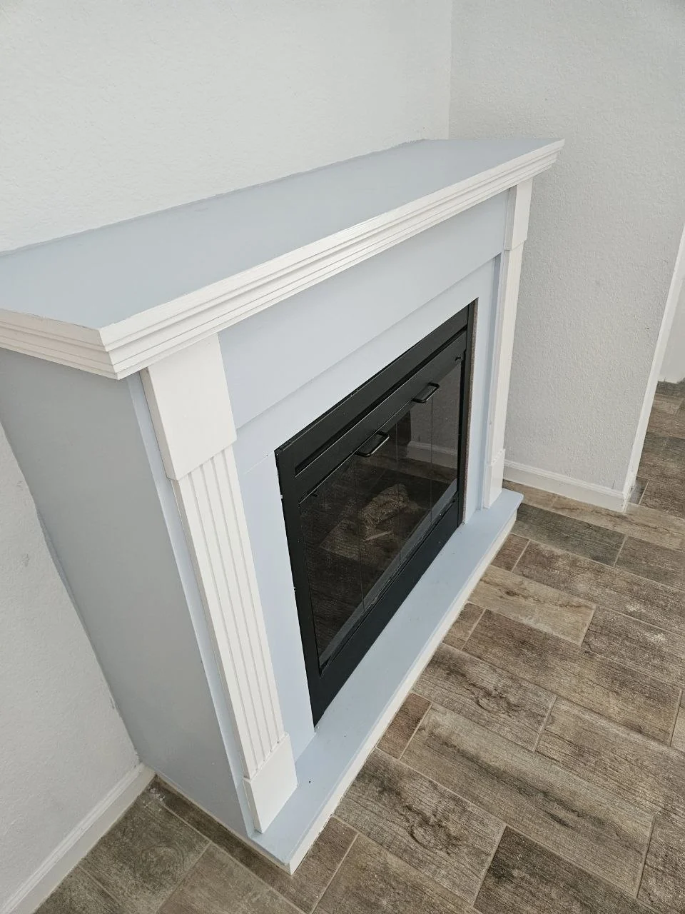 Fireplace shelf and surround after cleaning